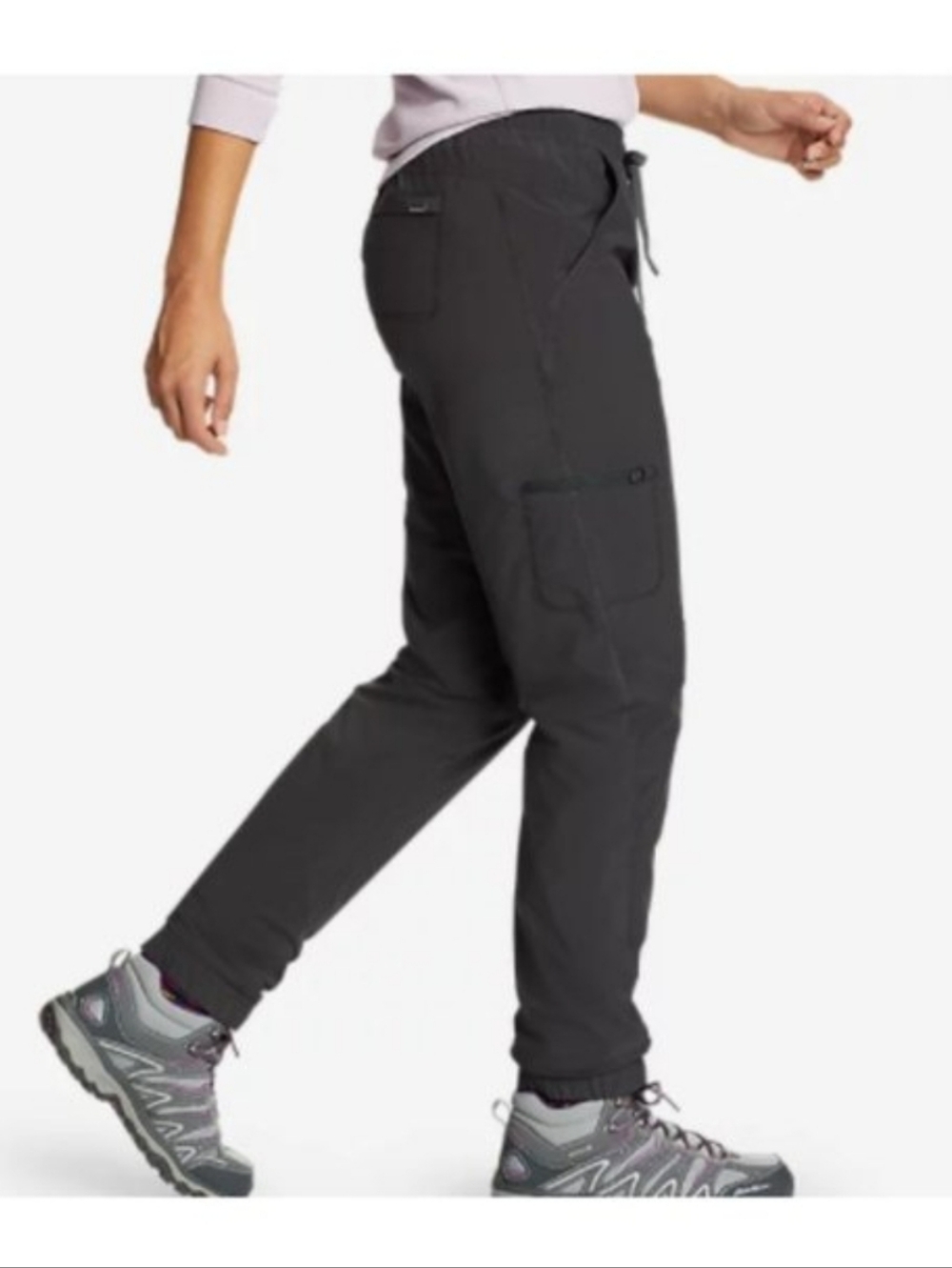 Eddie Bauer Women's Size 10 Black Plaid Fleece Lined Outdoor Pants